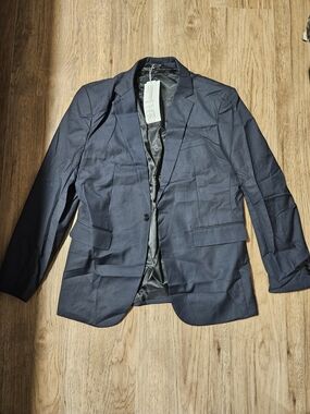 Coofandy Men's Navy Single-Button Slim Blazer Sport Coat